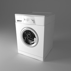 fine 3d background of classic washing machine