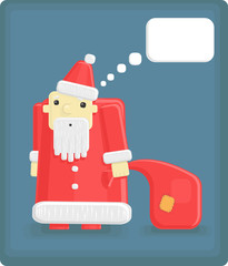 Vector funny Santa Claus