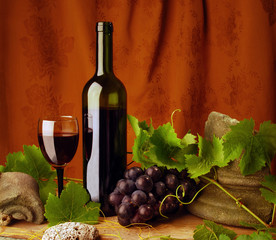 Classic red wine still life