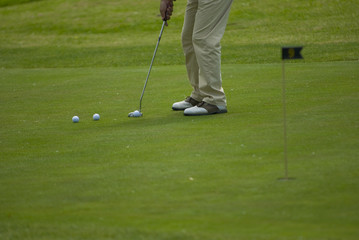 Golf club view of putting green - sport