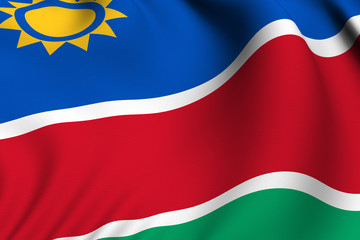 Rendered Namibian Flag
