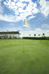 Obraz premium Golf club view of putting green - sport