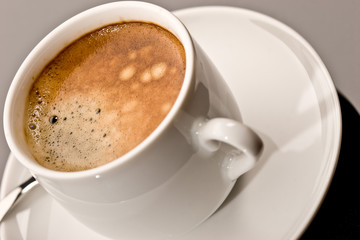 Drink series: one cup of coffee, lunch