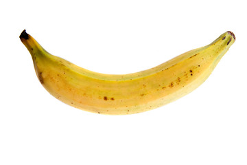 Photo of yellow banana a over white background