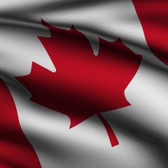 Rendered Canadian Square Flag