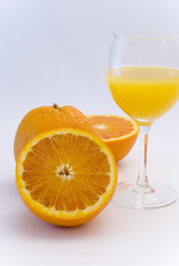 Orange juice summer refreshment isolated