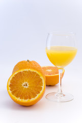 Orange juice summer refreshment isolated