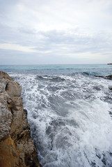 Winter - Sea and rocks coastline in sicily, Italy