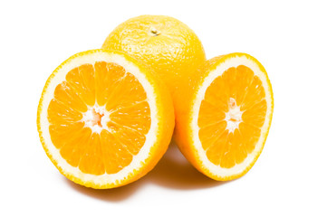 Oranges isolated on white background..