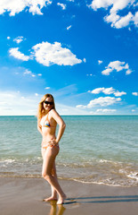 beautiful woman and sea