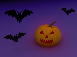 Fototapeta premium Halloween background. 3d