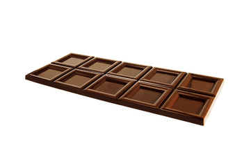 chocolate block isolated on white