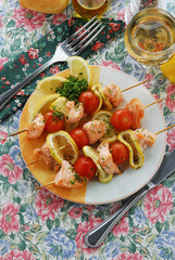 Spiedini di salmone - secondi di pesce