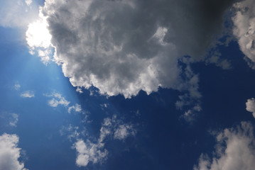 The Blue Sky and Clouds background