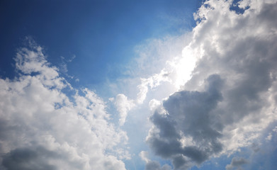 The Blue Sky and Clouds background