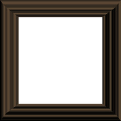Brown Triple Edge Frame - With Isolated Clipping Area