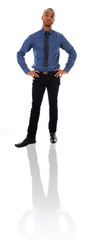Obraz premium African Business man on a white background