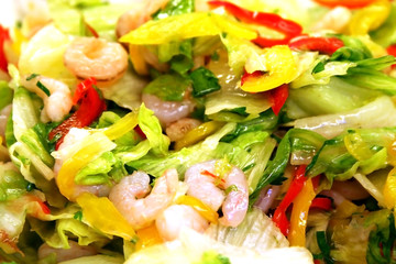 Salad with shrimps