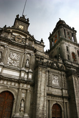 Fototapeta na wymiar Cathedral Mexico City Zocalo