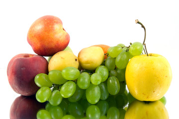 fresh fruits  isolated on a white background