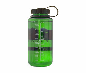 Green Plastic water bottle for sports