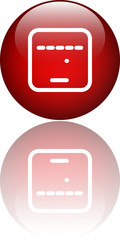 game red button with reflection