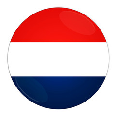 Abstract illustration: button with flag from Netherlands country