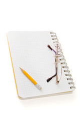 Spiral notepad isolated on a white