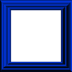 Blue Bold Smooth Frame - With Isolated Clipping Area