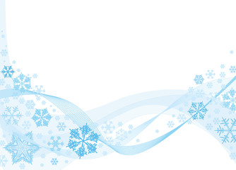Fototapeta na wymiar Christmas background with blue snowflakes