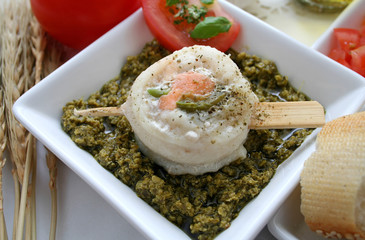 Fisch auf Pesto
