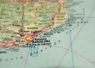 landkarte - barcelona