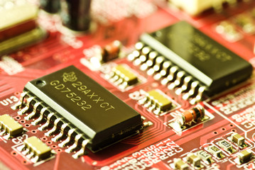 Macro of motherboard