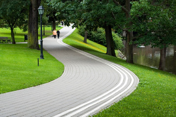 Central Park Riga Latvia, August.