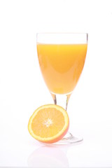 fresh orange juice on white...........