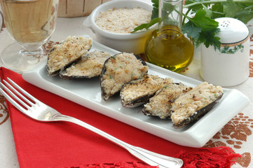 Cozze gratinate - Antipasti di pesce Emilia Romagna
