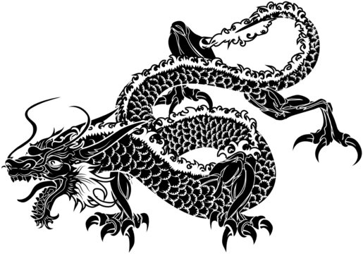 Illustration Of Japanese Dragon