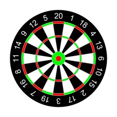Darts on a white background. Isolated 3D image