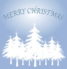 White Christmas Tree Card 3