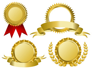 gold award ribbons - 9608525