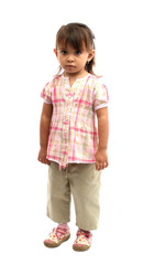 Portrait of a beautiful caucasian girl .