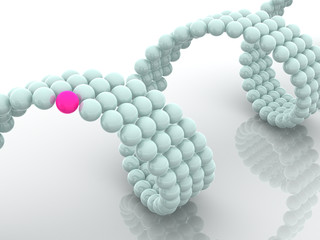 gene in DNA. 3d