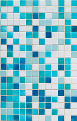 Blue mosaic on the  pool floor