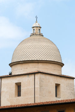 Old church on the square in Pisa