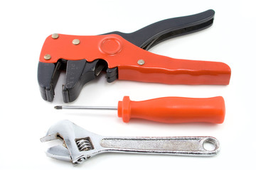 Tools isolated on white background