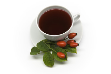 Hagebuttentee mit Tasse