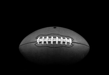 B&W Front View of Football