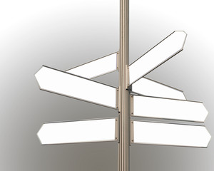 Obraz premium road signs blank directions for many uses