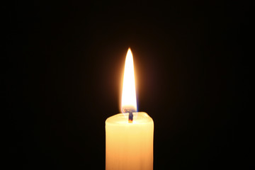 Candle light in dark