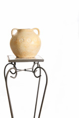 Vase and stand isolated
